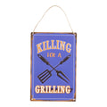 BBQ Themed Embossed Sign