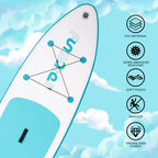 FunWater 10 ft 6 in Inflatable Stand Up Paddle Board Set – Sky Blue detail image 2