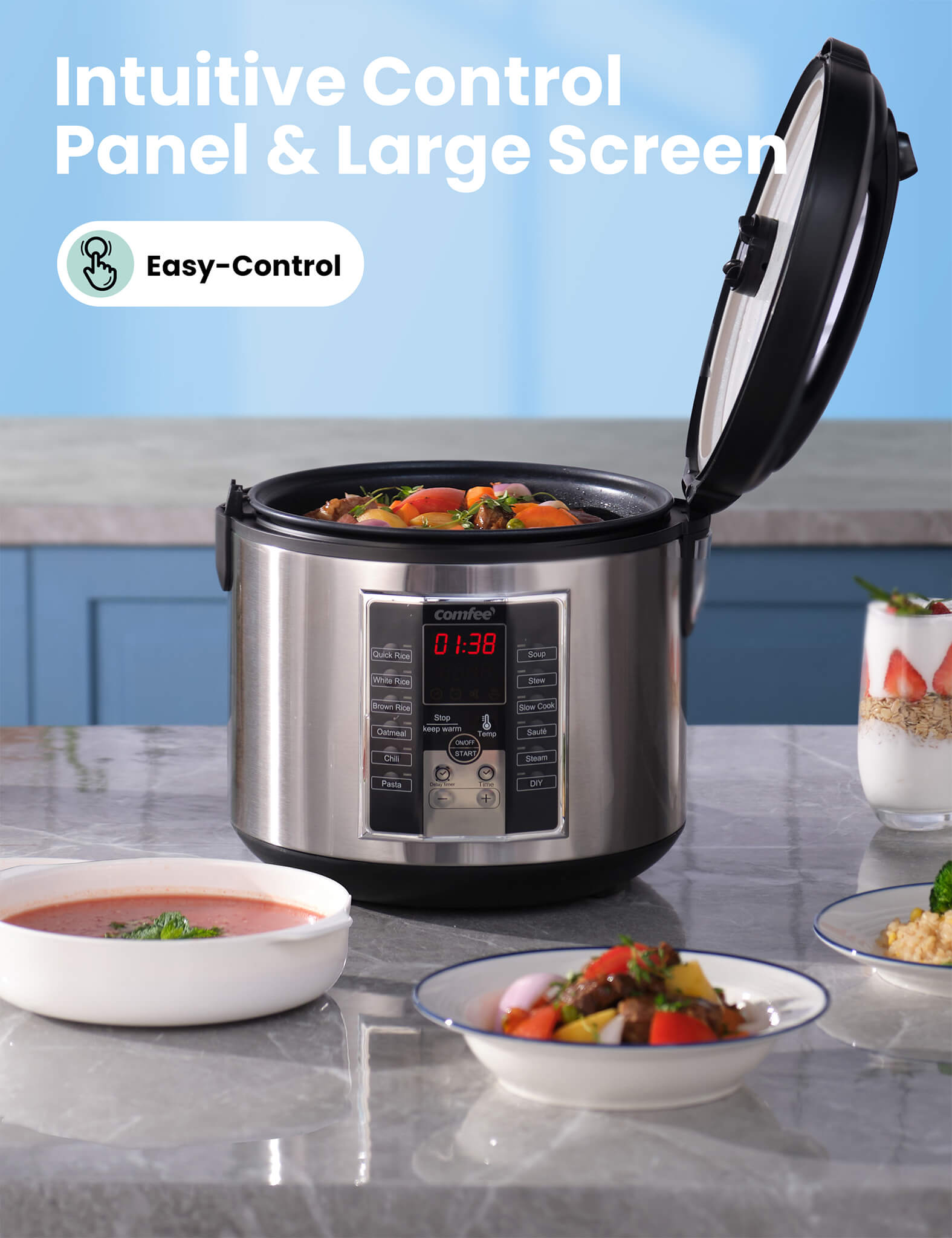 COMFEE' 10-cup multi-cooker rice cooker gallery image 4