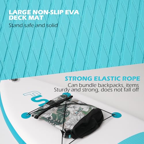 FunWater 10 ft 6 in Inflatable Stand Up Paddle Board Set – Sky Blue detail image 3