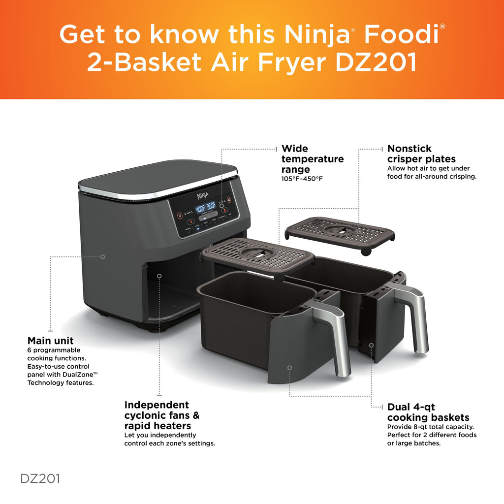 Ninja Foodi DualZone 6-in-1 8-Qt Air Fryer – Black product image 14