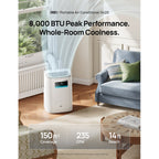 Dreo DR-HAC012S 8,000 BTU Smart Portable Air Conditioner – White product image 3