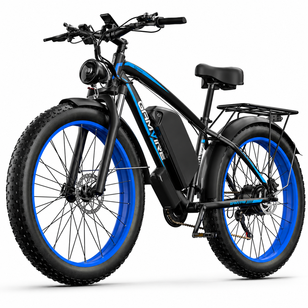 GAMVIRE V7 blue fat-tire electric mountain bike