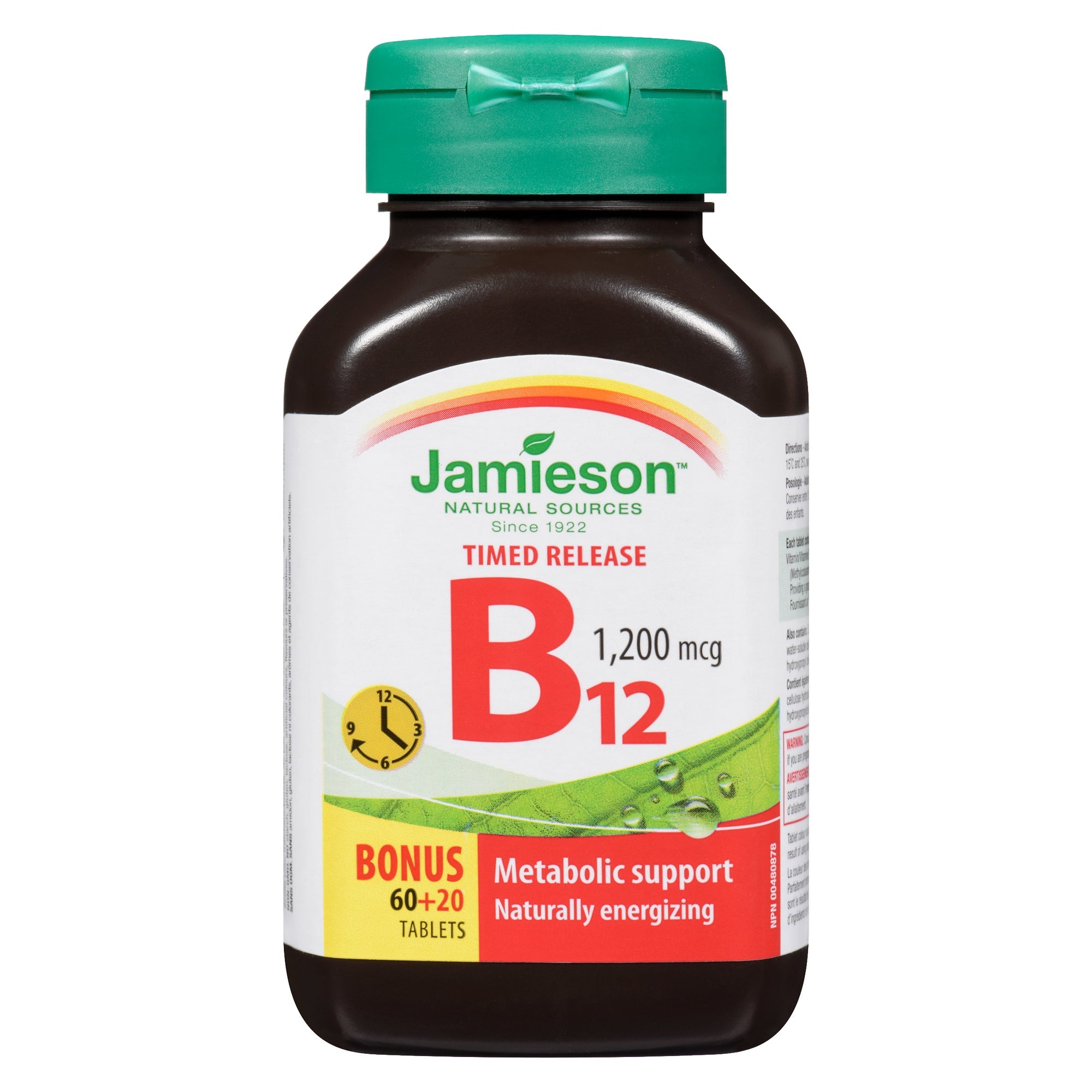 Jamieson B₁₂ 1,200 mcg, 80-Pack