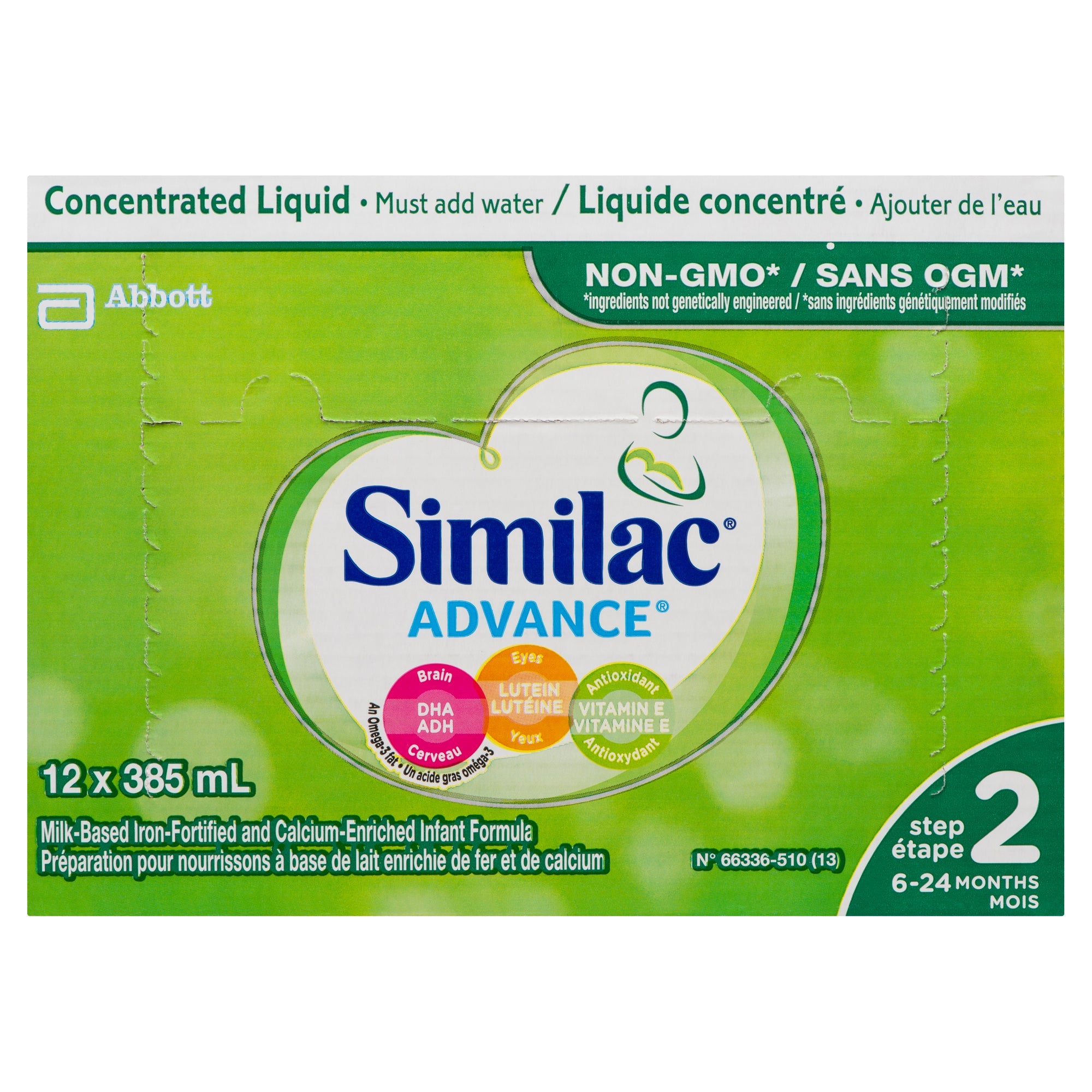 Similac Advance préparation pour nourrissons à base de lait enrichie de fer et de calcium 6-24 mois, emb. de 12, 385 ml