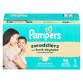 Couches Pampers Swaddlers, taille 1, emballage de 96