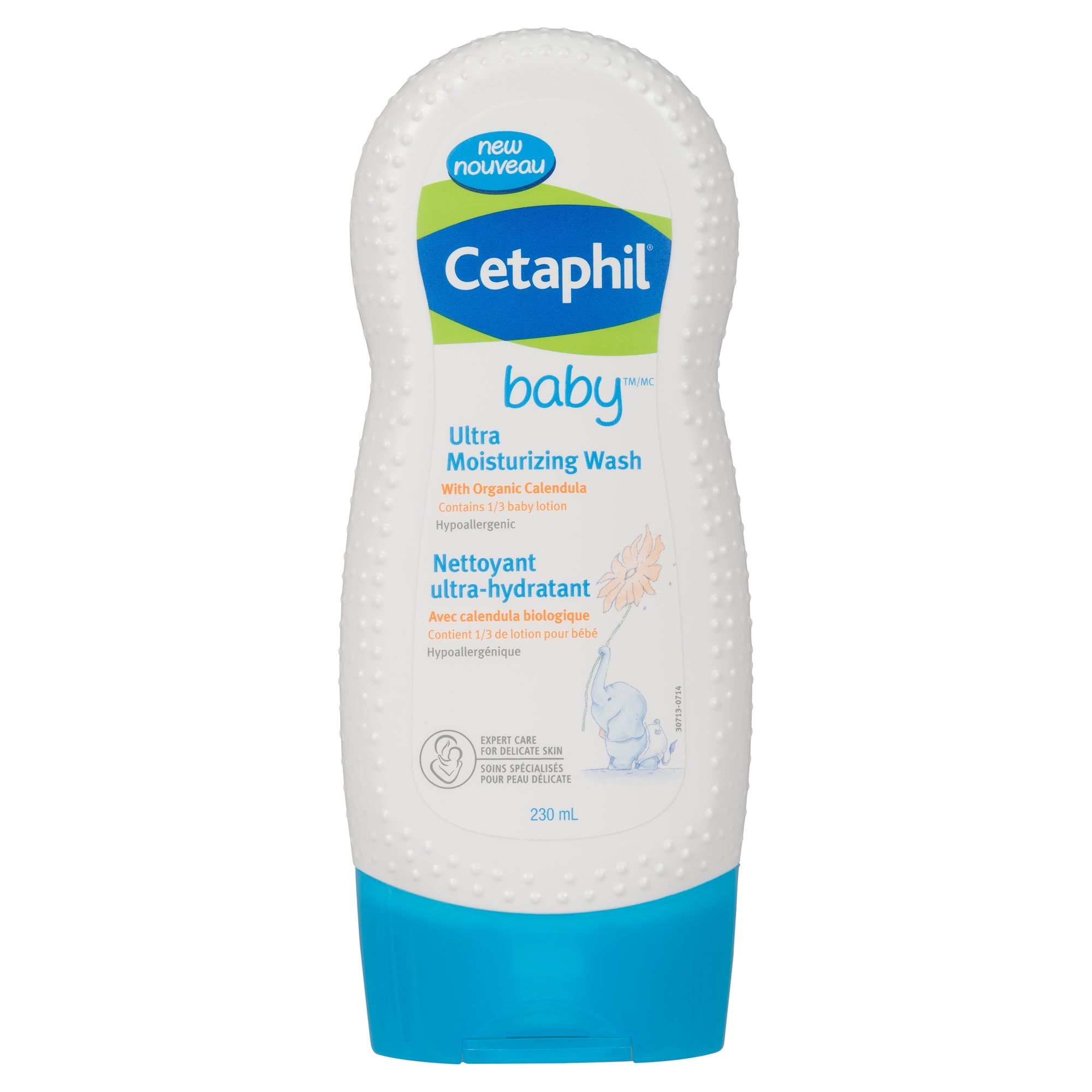Cetaphil Baby Bain et Nettoyant Hydratant Peau Sensible de Bébé, 230 ml