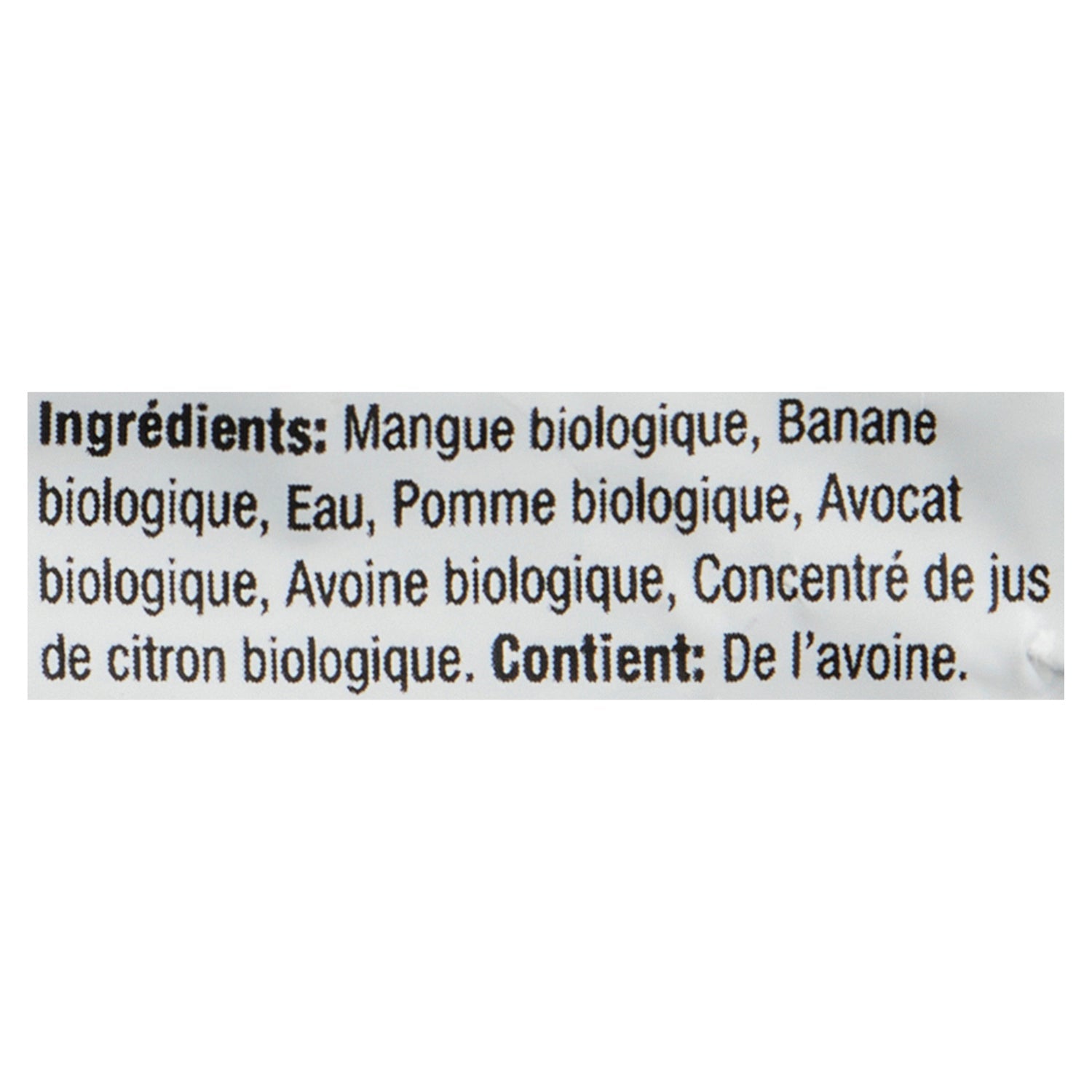 Baby Gourmet Purée Mangue, Avocat et Avoine 6+ Mois, 128 ml