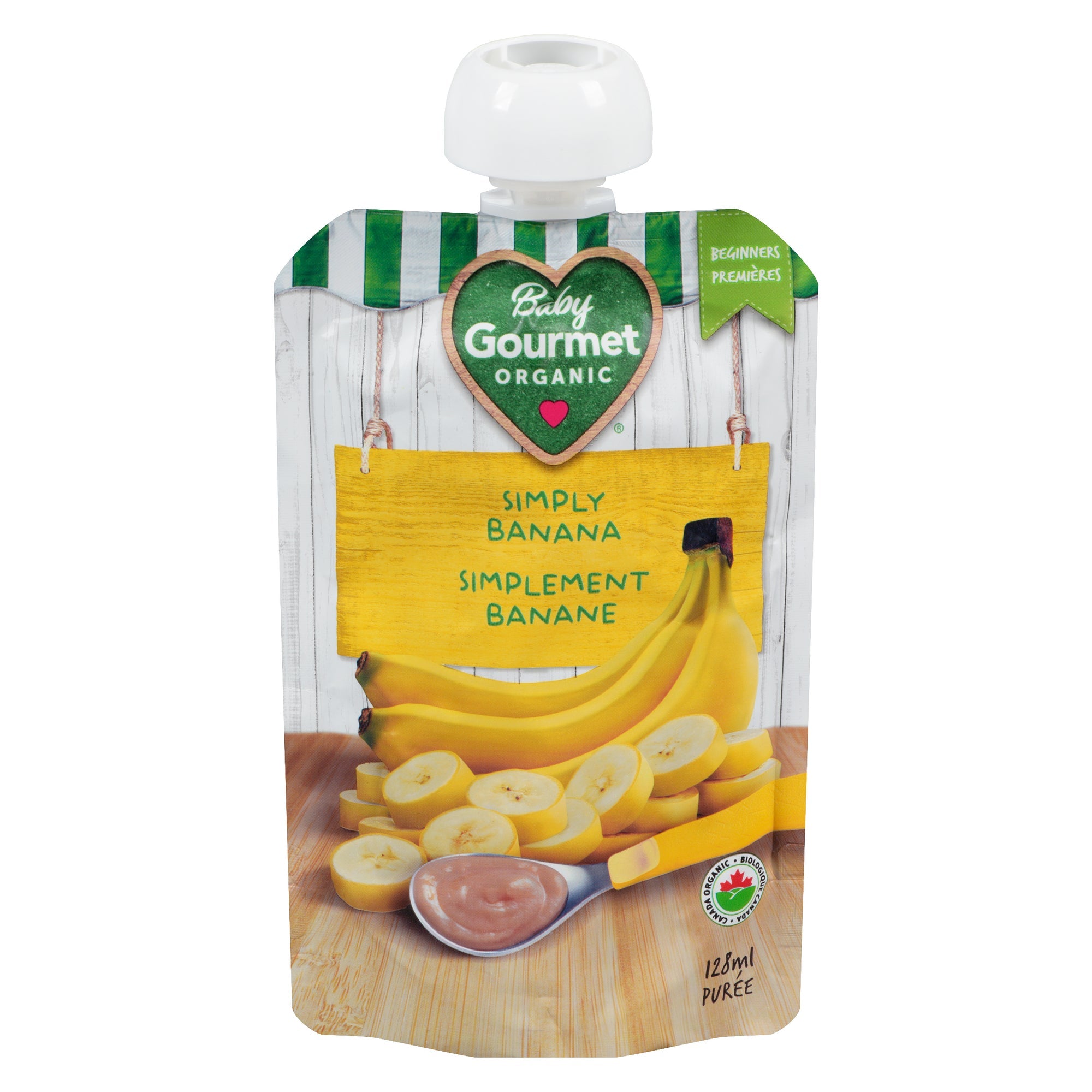 Baby Gourmet aliments biologiques pour bébés simplement banane premières, 128 ml