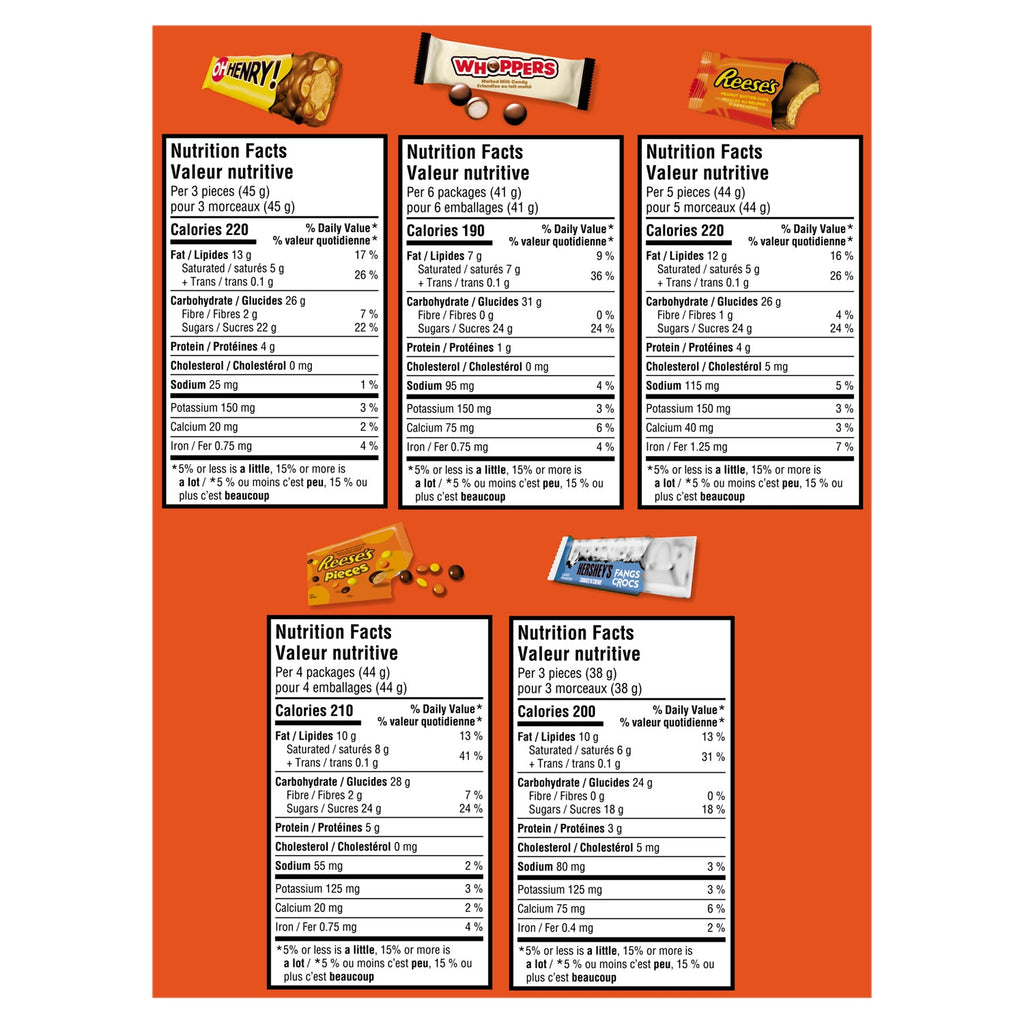 Hershey's Candy Snack Size Bars, 962 g