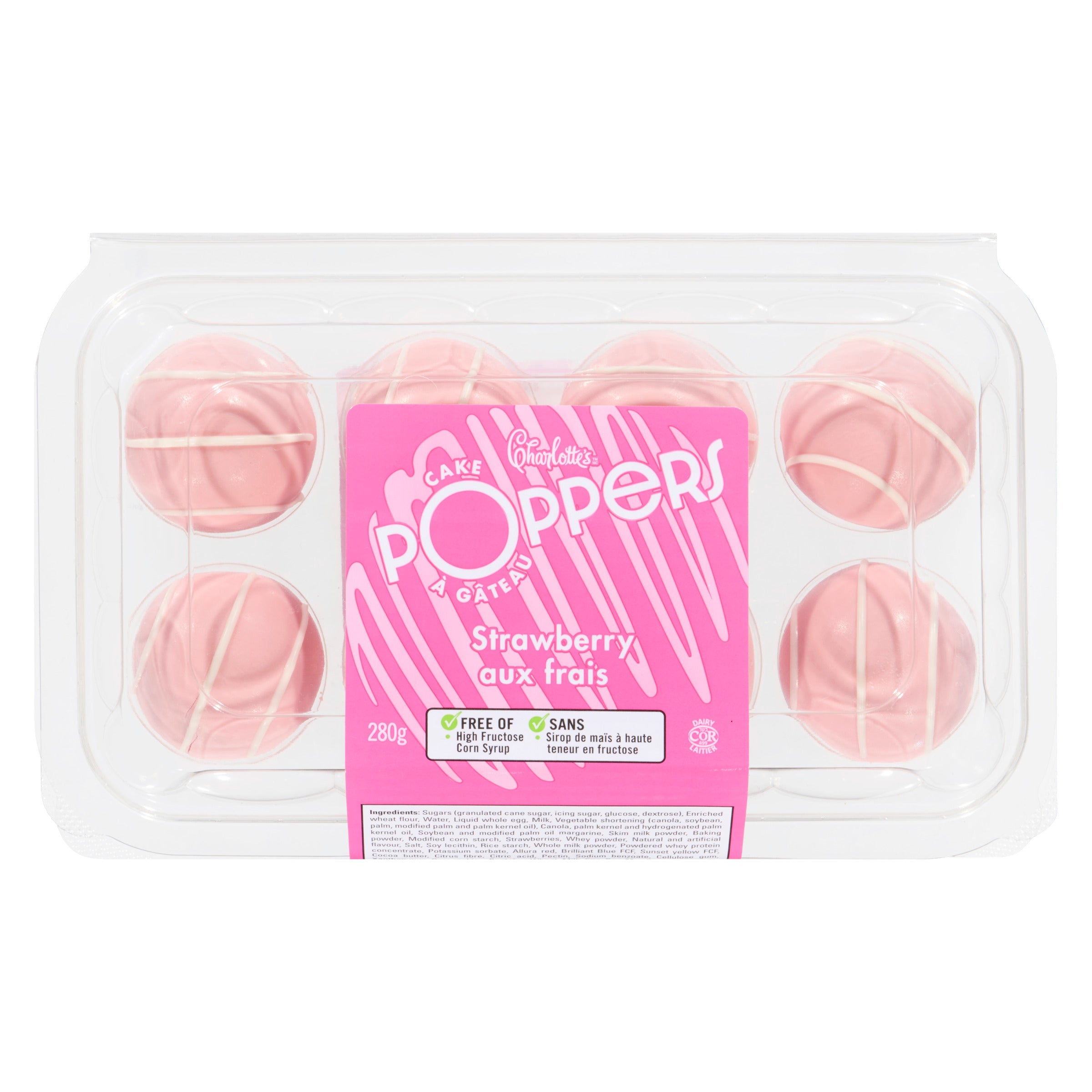 Charlotte's Cake Poppers Strawberry, 280 g