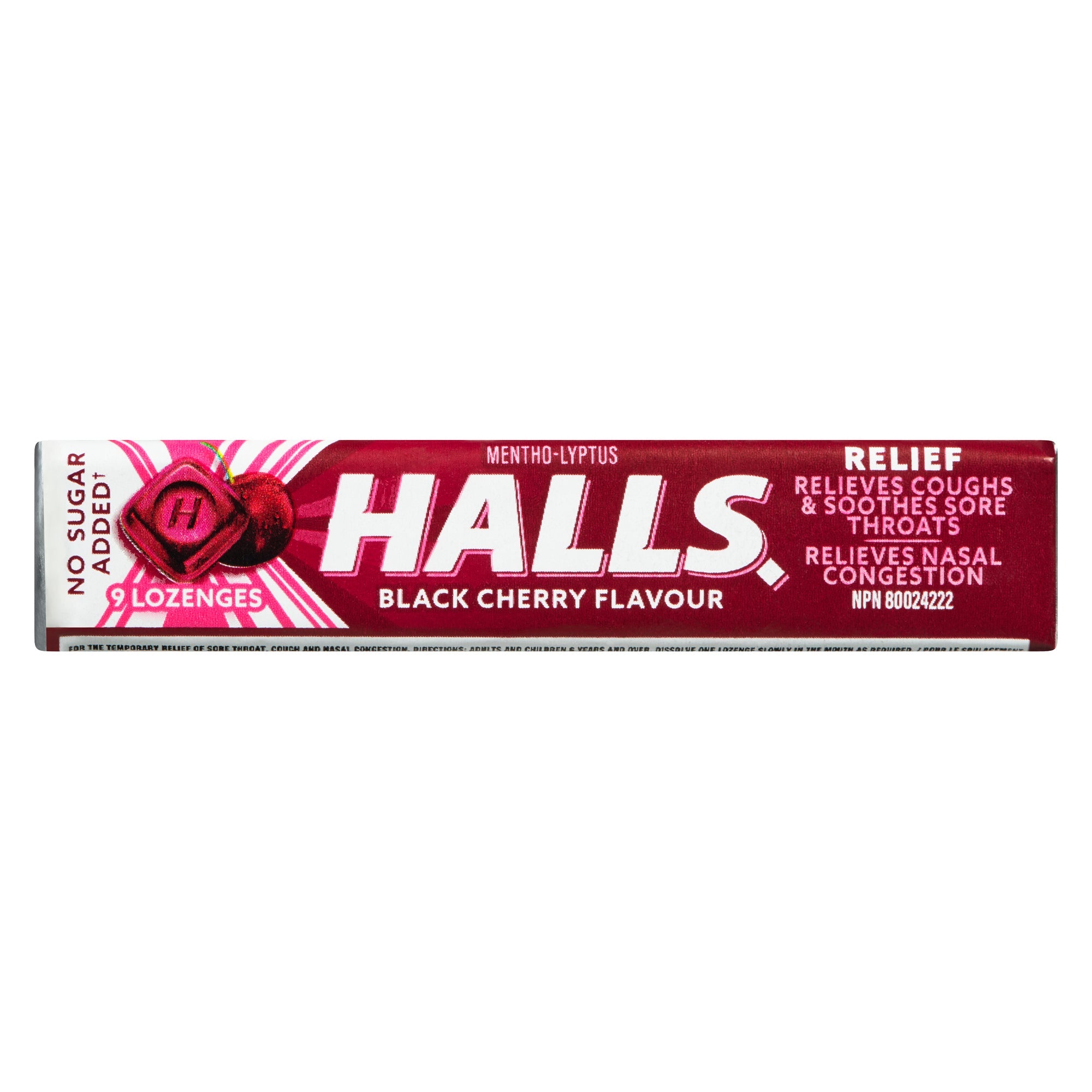 Halls Relief Mentho-Lyptus Black Cherry Flavour, 9-Pack