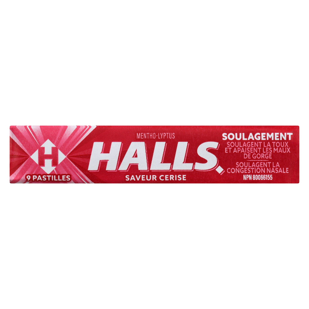 Halls Relief Mentho-Lyptus Cherry Flavour, 9-Pack