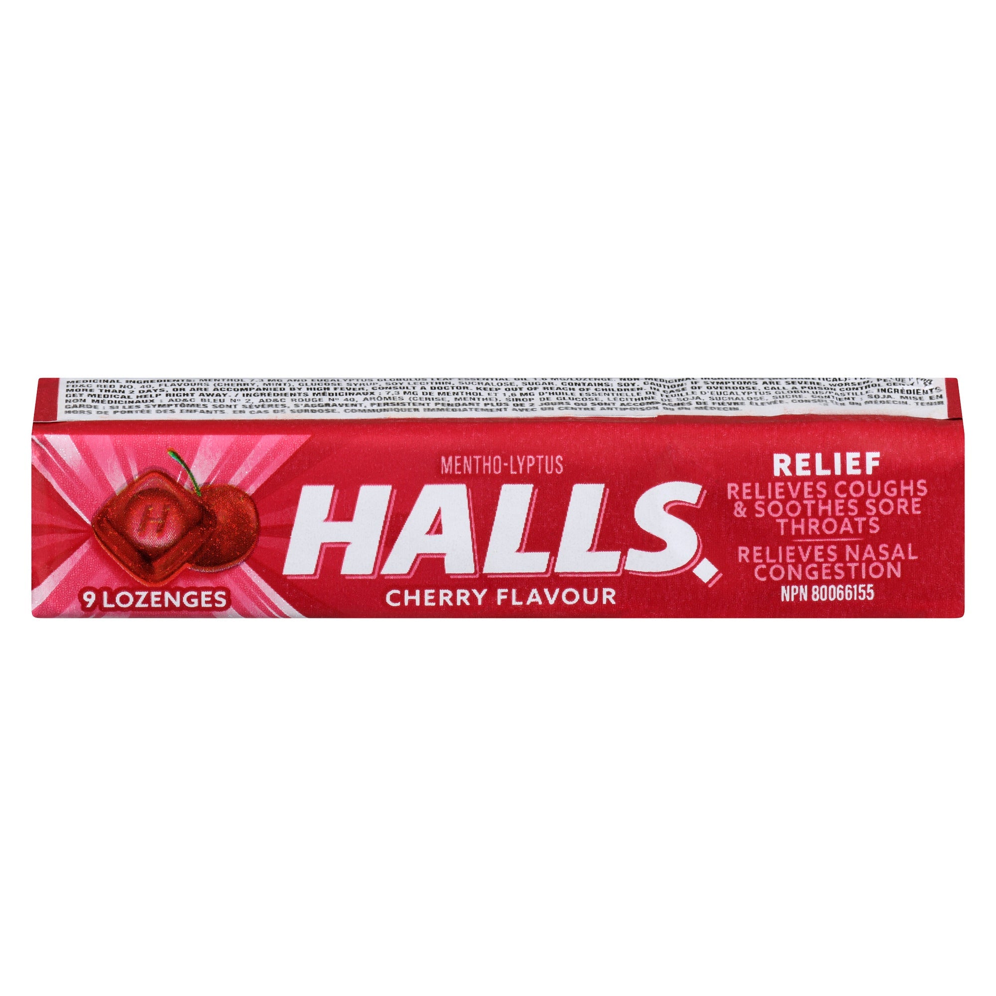 Halls Relief Mentho-Lyptus Cherry Flavour, 9-Pack