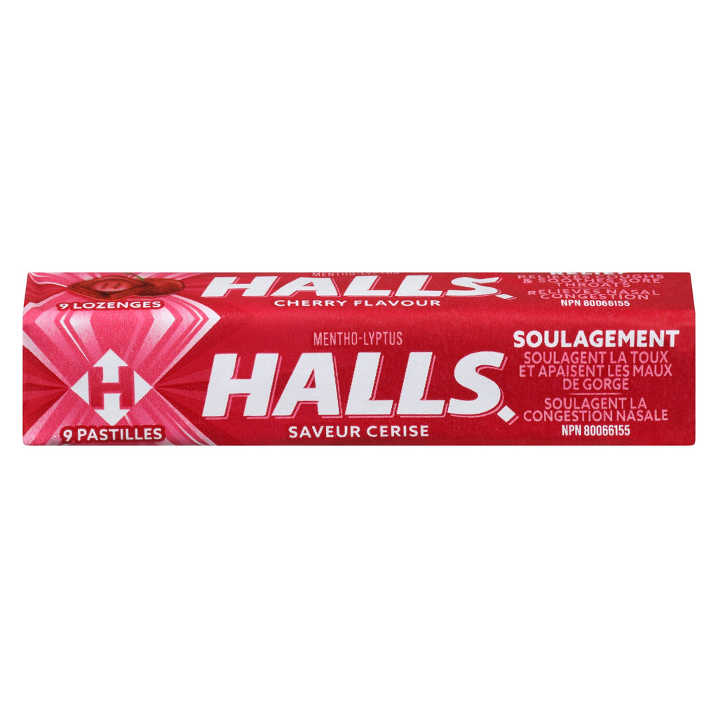 Halls Relief Mentho-Lyptus Cherry Flavour, 9-Pack