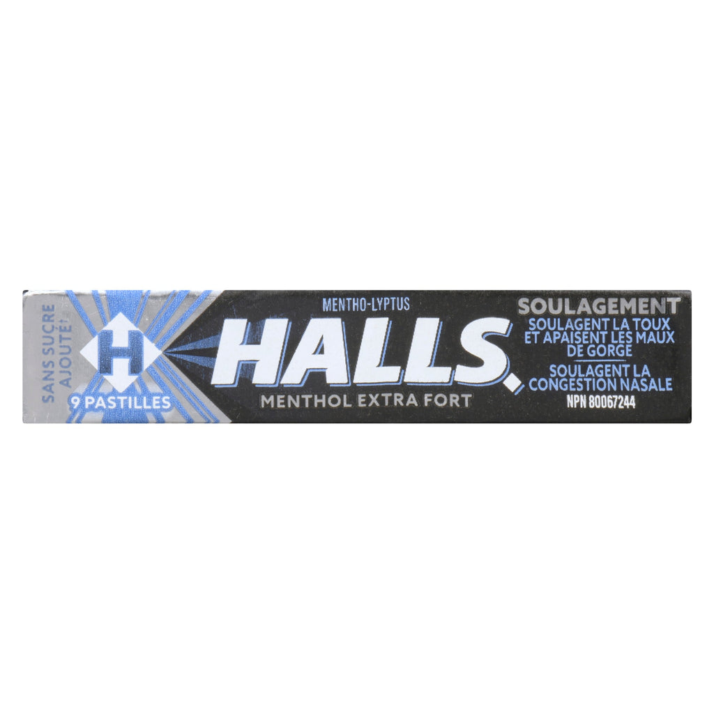 Halls Relief Mentho-Lyptus Extra Strong Menthol, 9 Lozenges