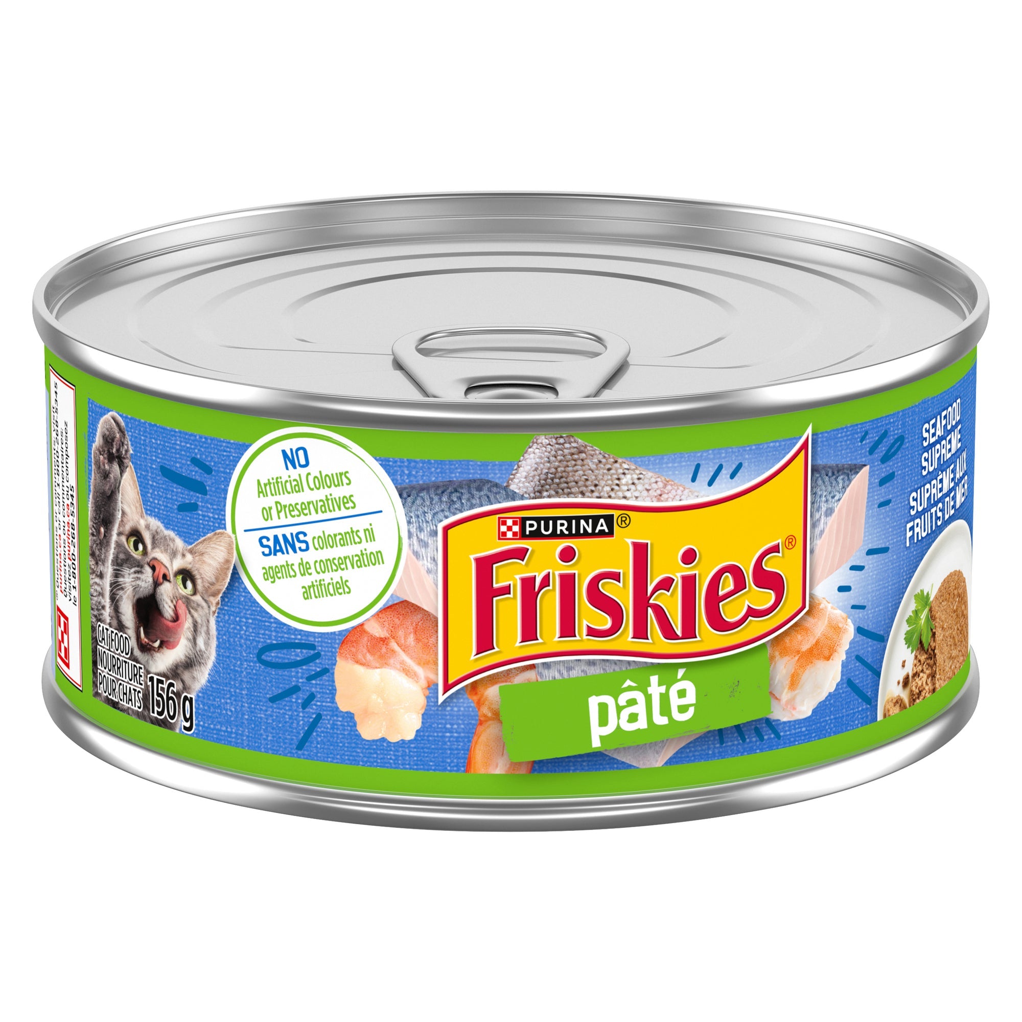 Purina Friskies Seafood  Pâté Cat Food, 156-g