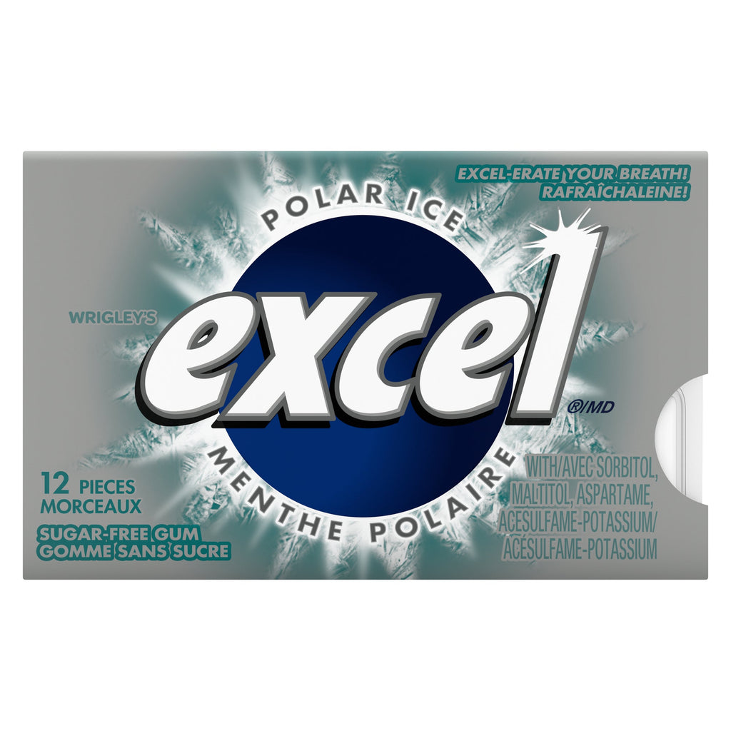 Wrigley's Excel Polar Ice Chewing Gum - 12pk.