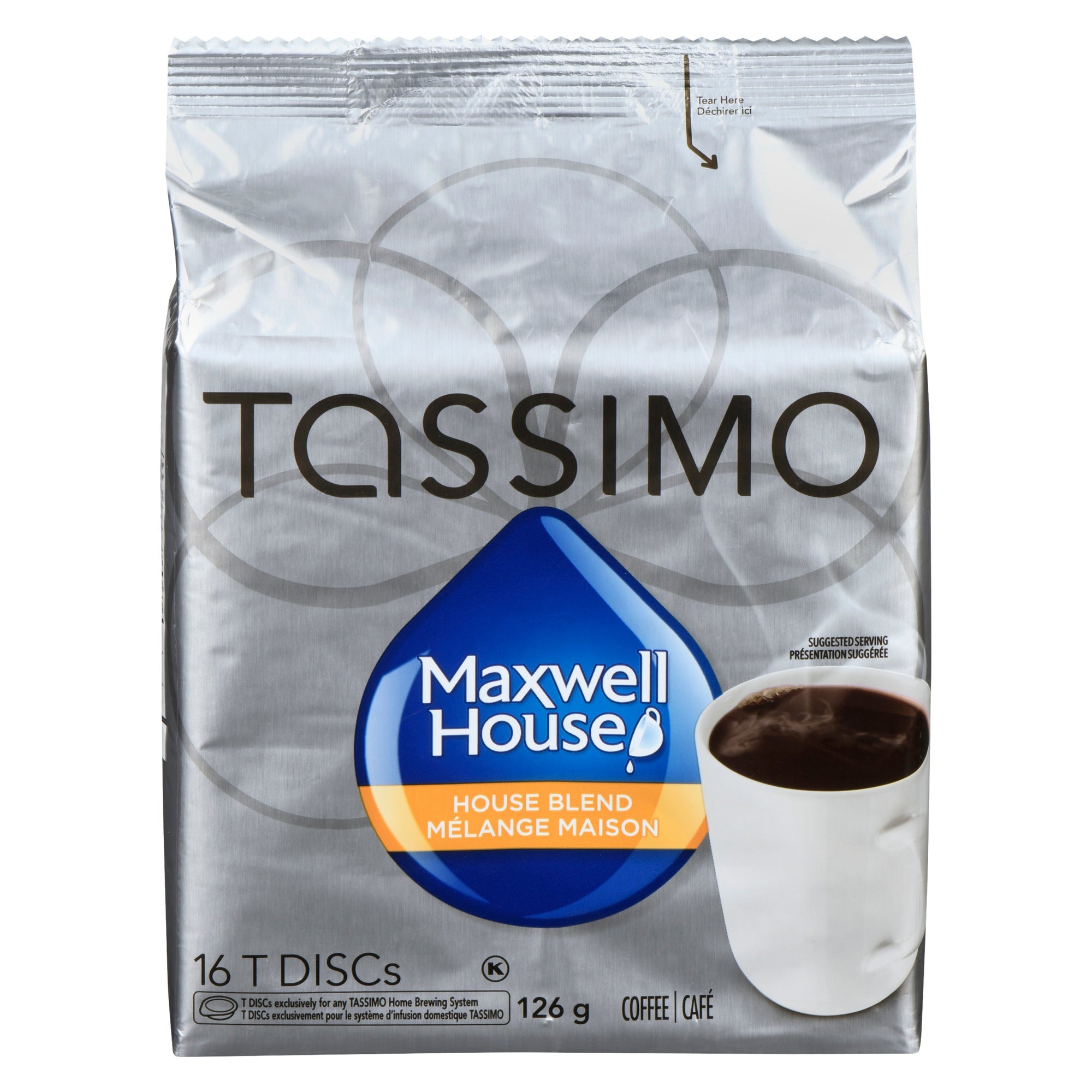 Maxwell House Tassimo House Blend Coffee, 16-Pack, 126 g
