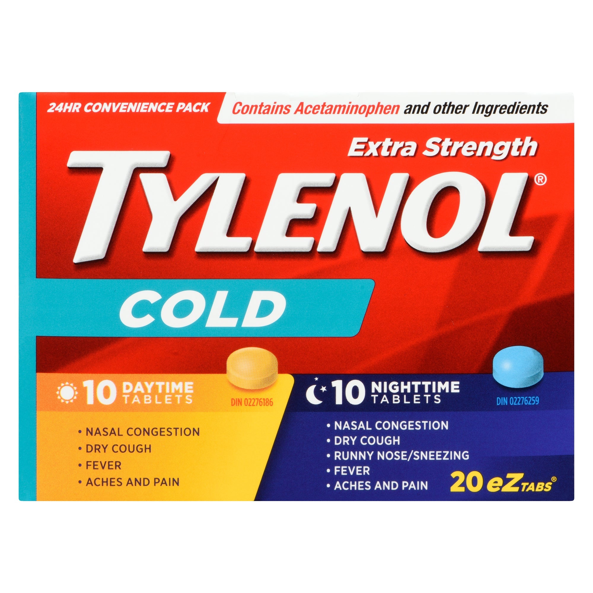 Tylenol Day and Night Cold Tablets, 20-Pack