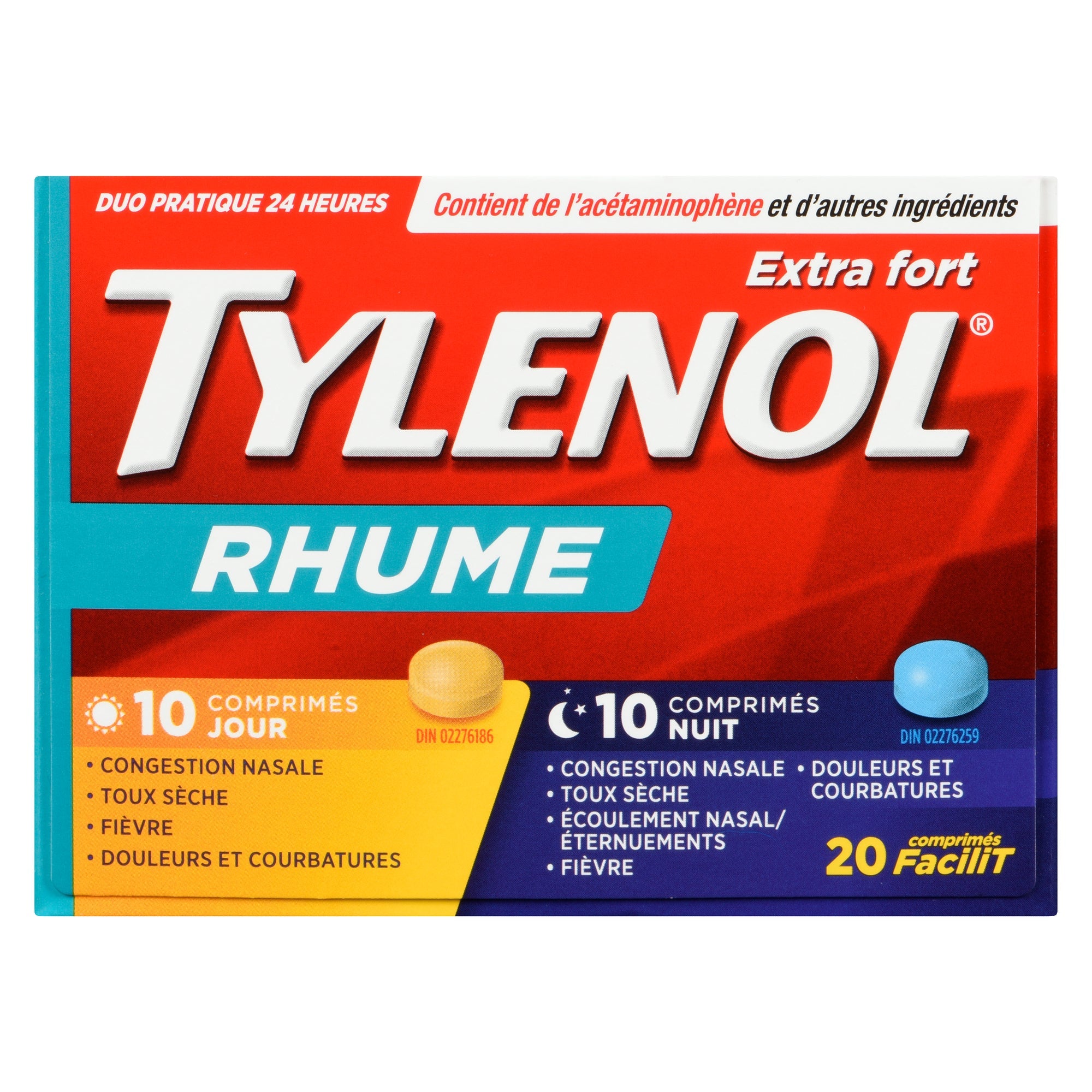 Tylenol Day and Night Cold Tablets, 20-Pack