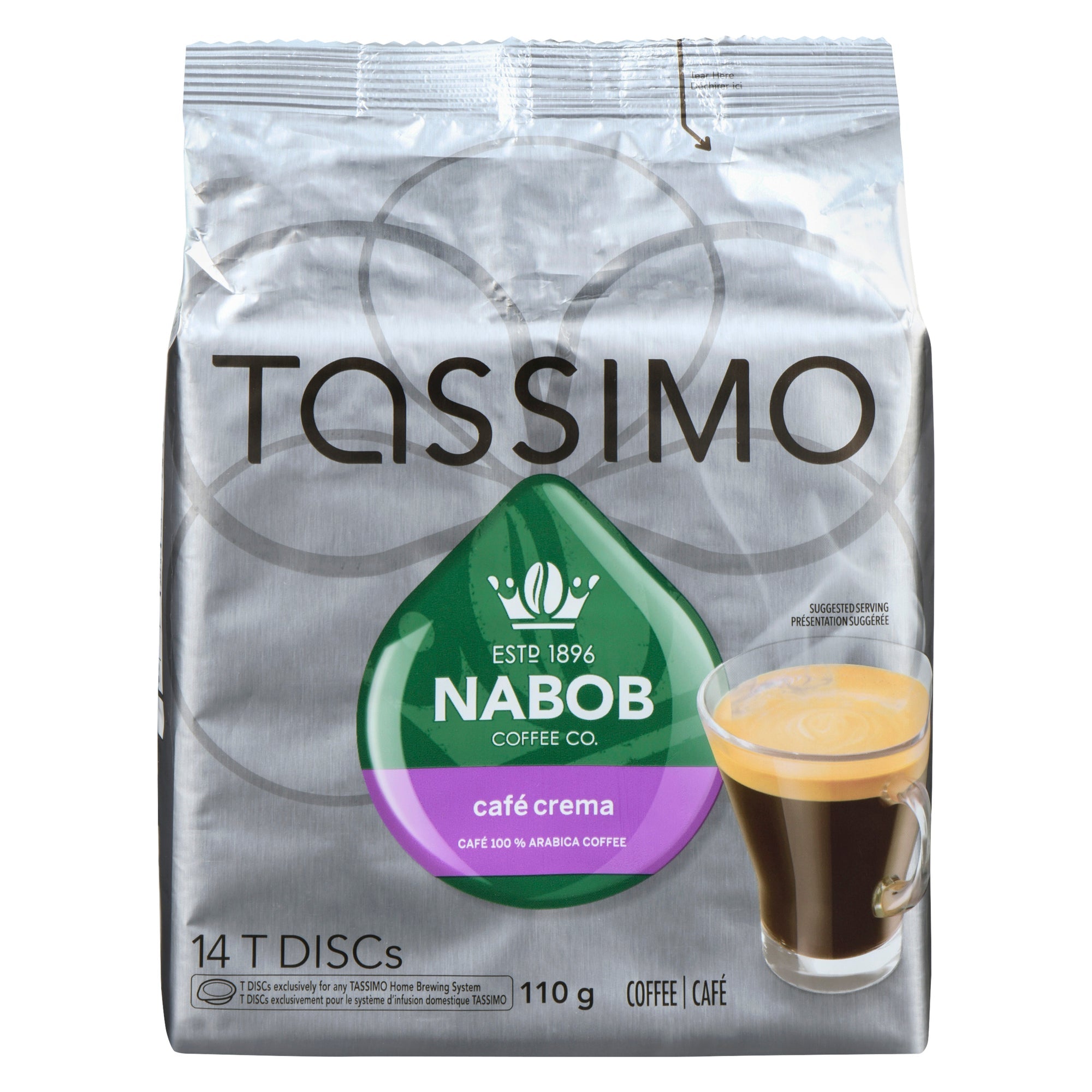Nabob Coffee Co. Tassimo Café Crema Coffee T Disc, 14-Pack, 110g