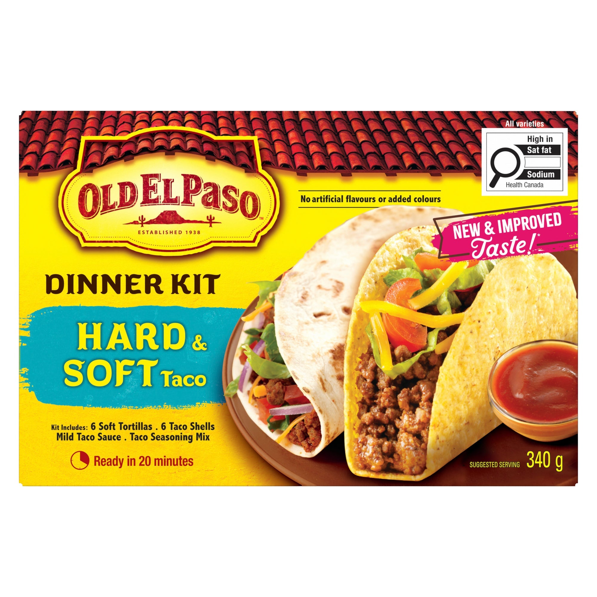 Old El Paso Hard and Soft Taco Dinner - 340g