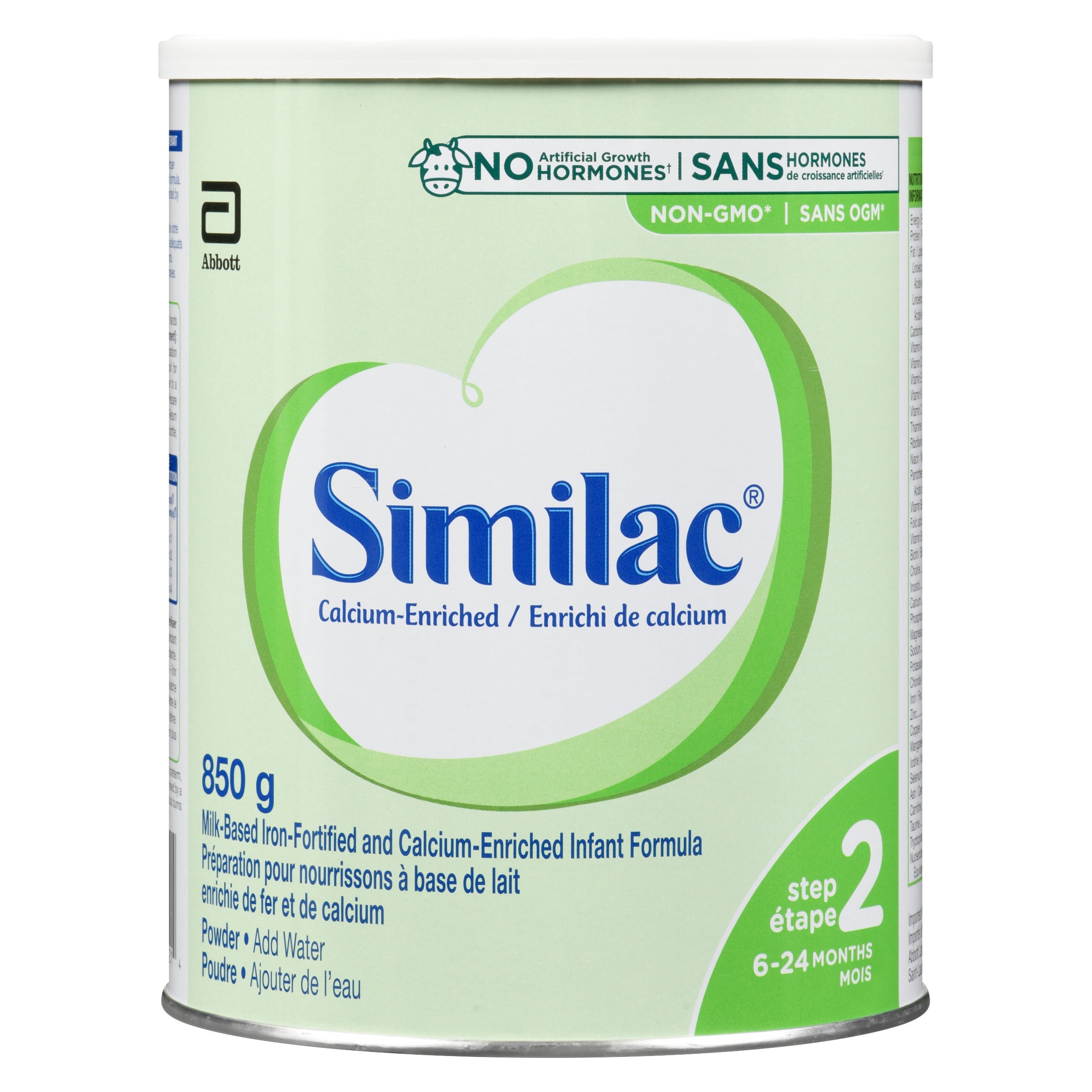 Similac Préparation pour Nourrissons à Base de Lait Enrichie de Fer et de Calcium Poudre Étape 2 6-24 Mois, 850 g