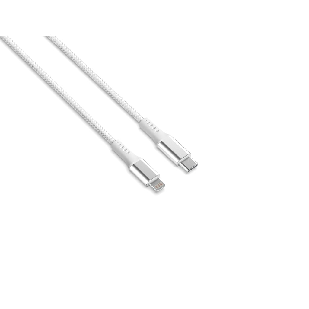 Soar Braided USB-C To Lightning Cable, White, 10-ft.