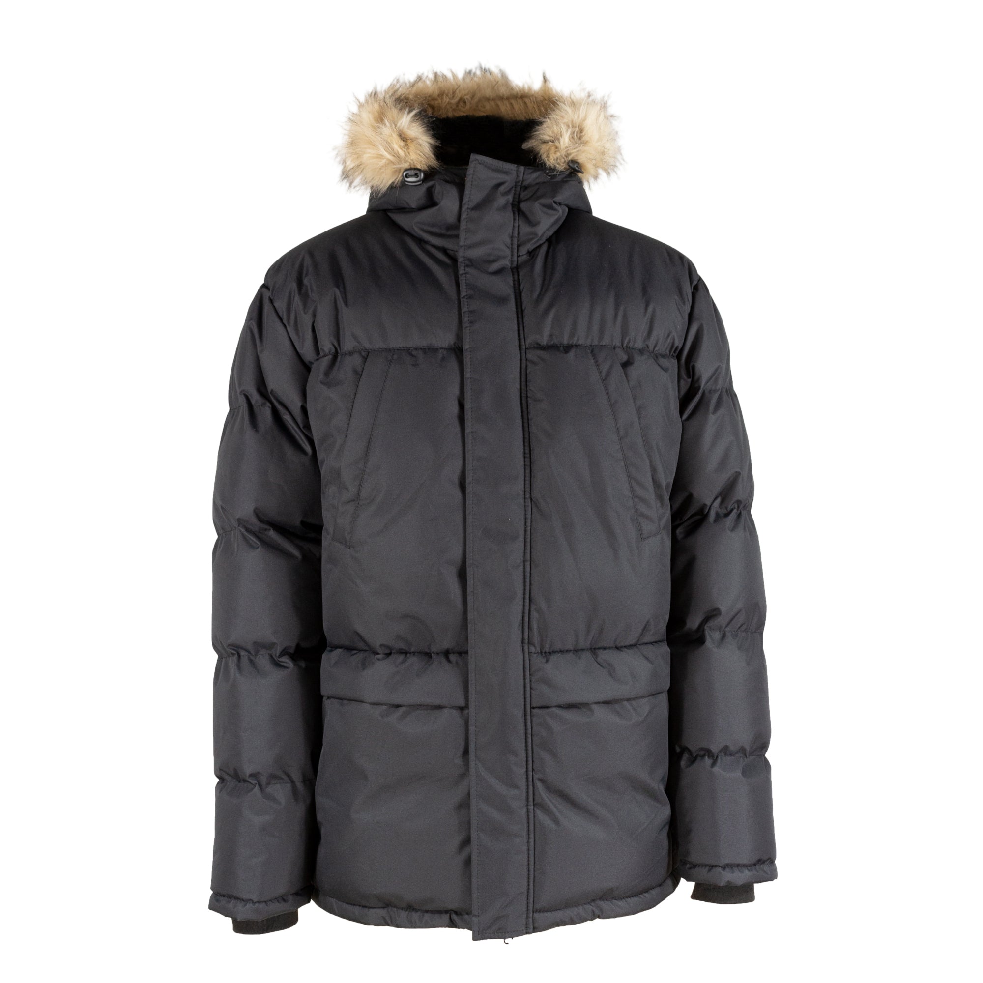 Mountain Ridge Men's North Country Winter Parka with Faux Fur Lined Hood