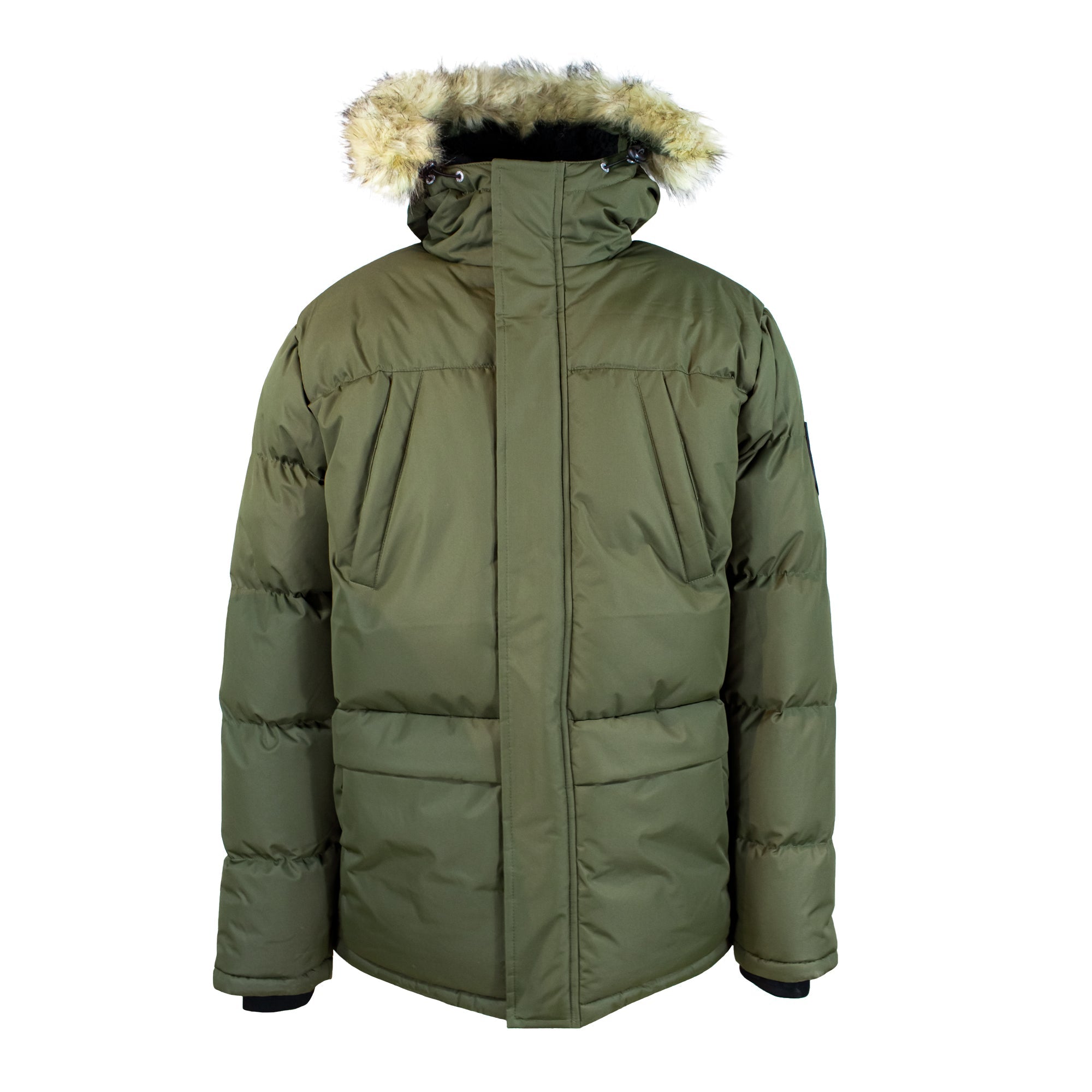 Mountain Ridge Men's North Country Winter Parka with Faux Fur Lined Hood