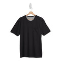 Mountain Ridge Men's Short Sleeve Crew Neck T-Shirt with Chest Pocket, Black