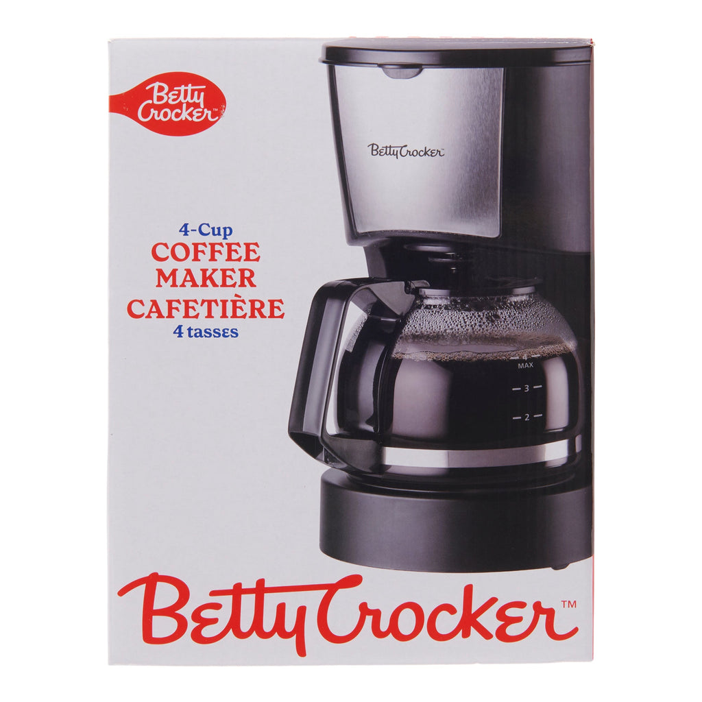 Betty Crocker 4-Cup Coffee Maker, Black