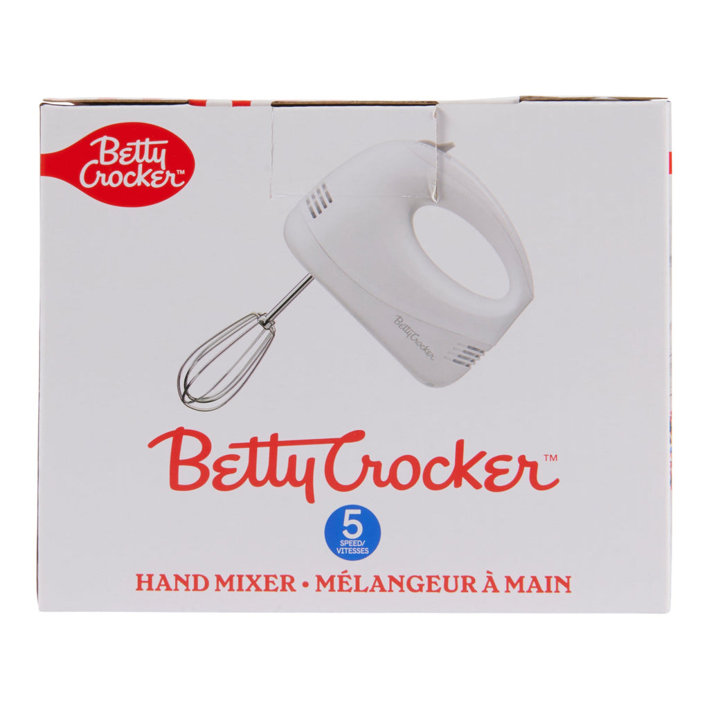 Betty Crocker 5-Speed Hand Mixer, White