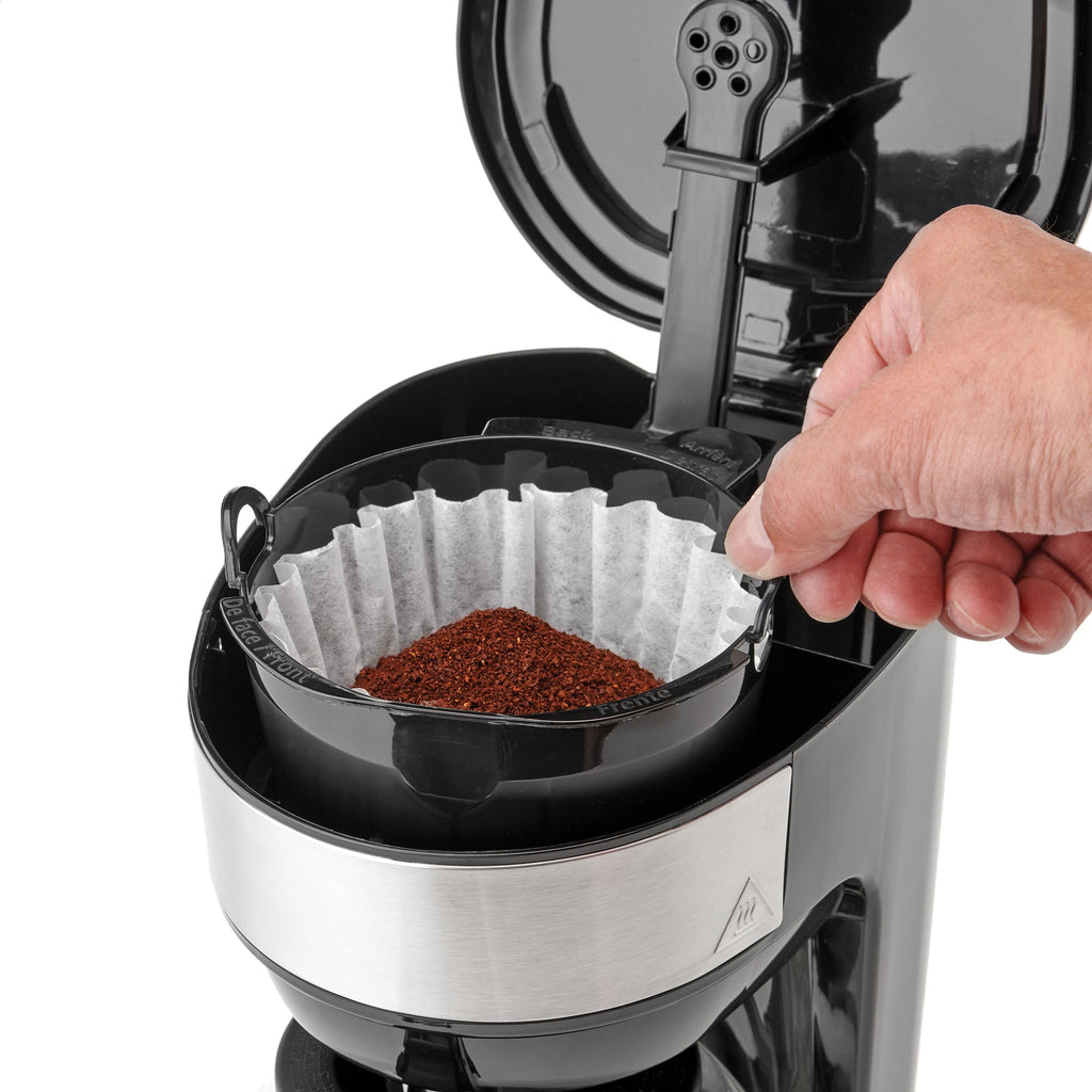 Betty Crocker 12 Cup Coffee Maker, Black and Silver, 1.9-qt