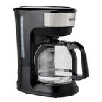 Betty Crocker 12 Cup Coffee Maker, Black and Silver, 1.9-qt