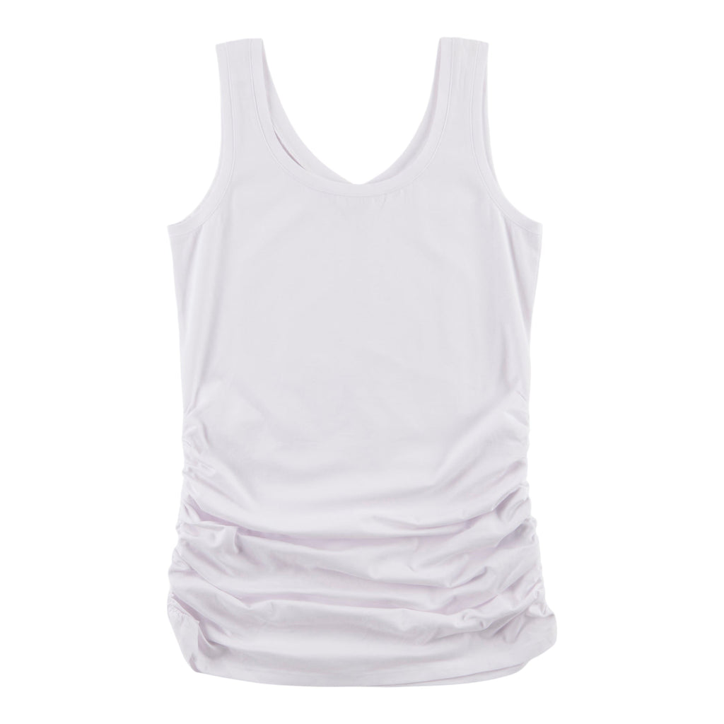 mySTYLE Women's Cool Comfort 2-in-1 Ruched Tank Top