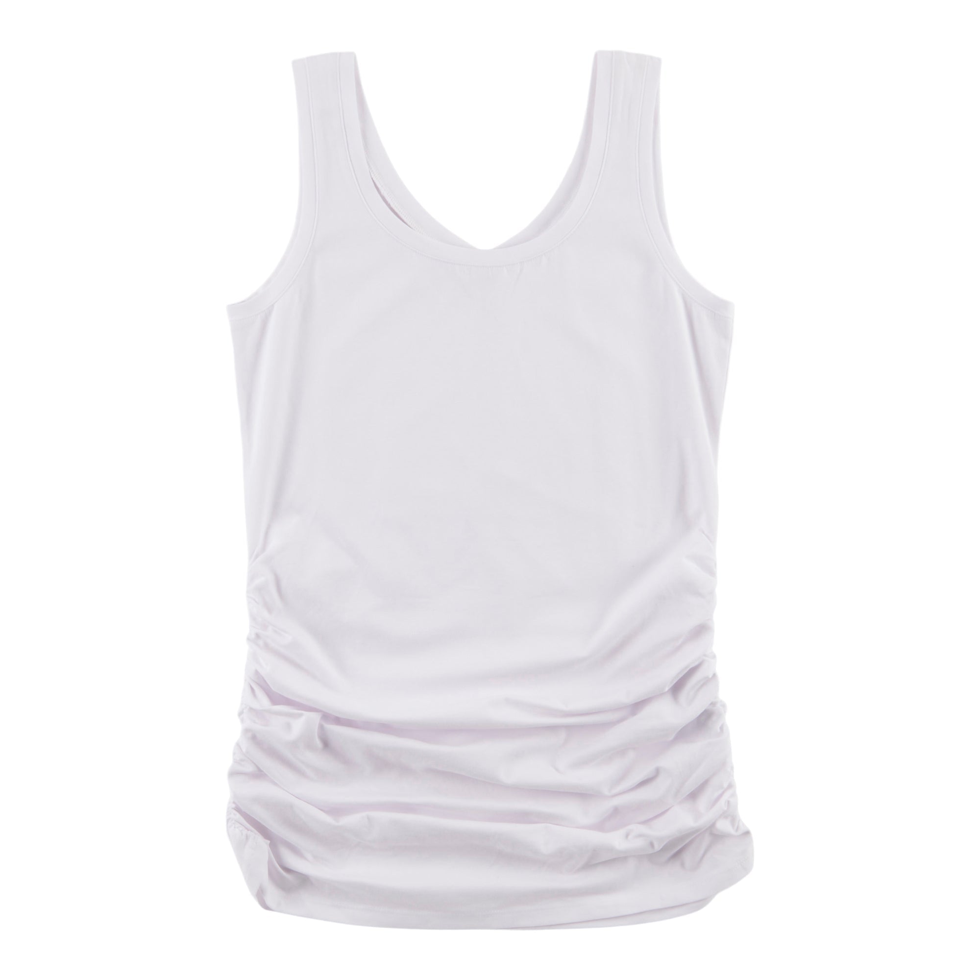 mySTYLE Women's Cool Comfort 2-in-1 Ruched Tank Top