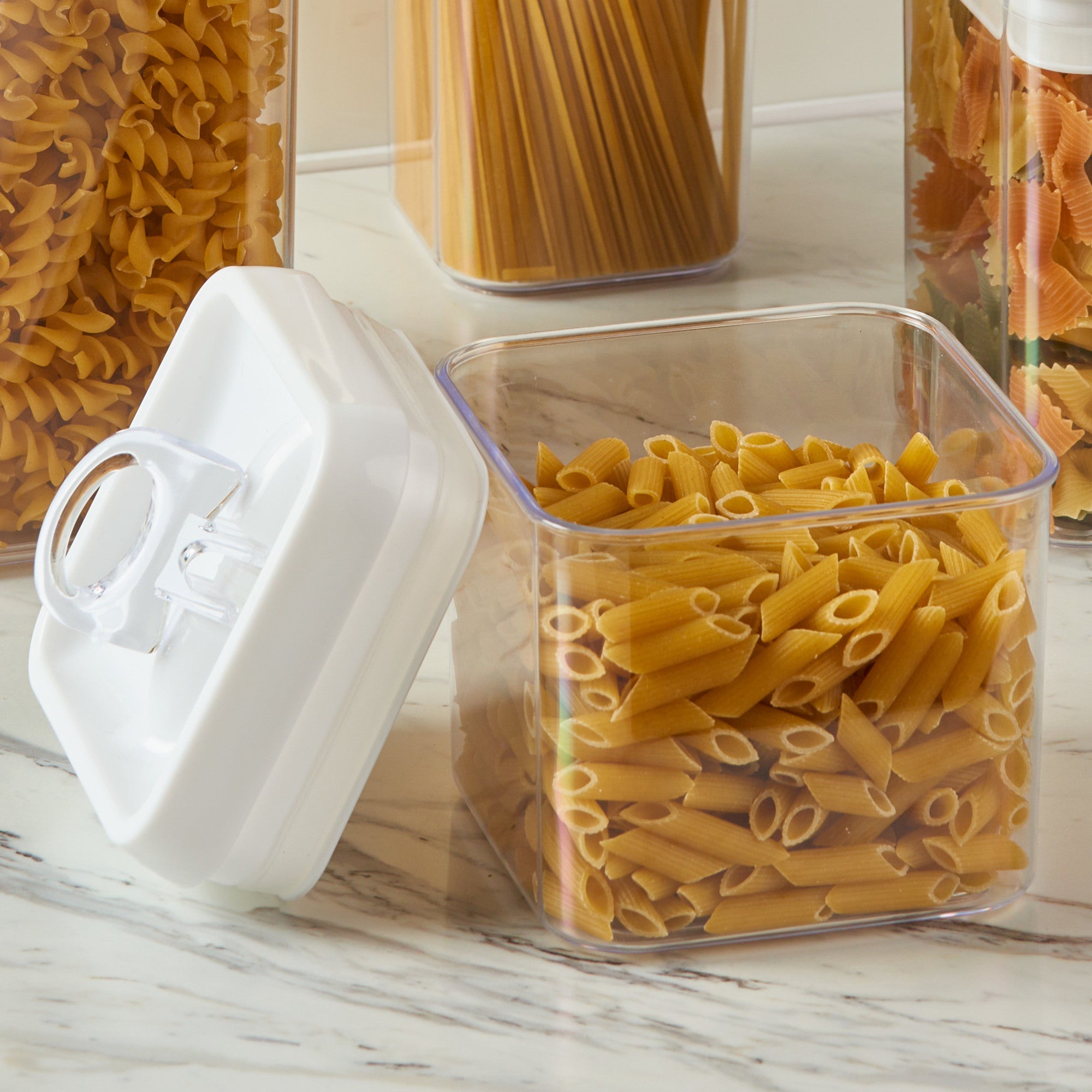 Square Air Tight Storage Container, White, 1-L