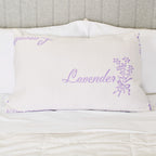 Safdie & Co. Lavender Bamboo Pillow, White