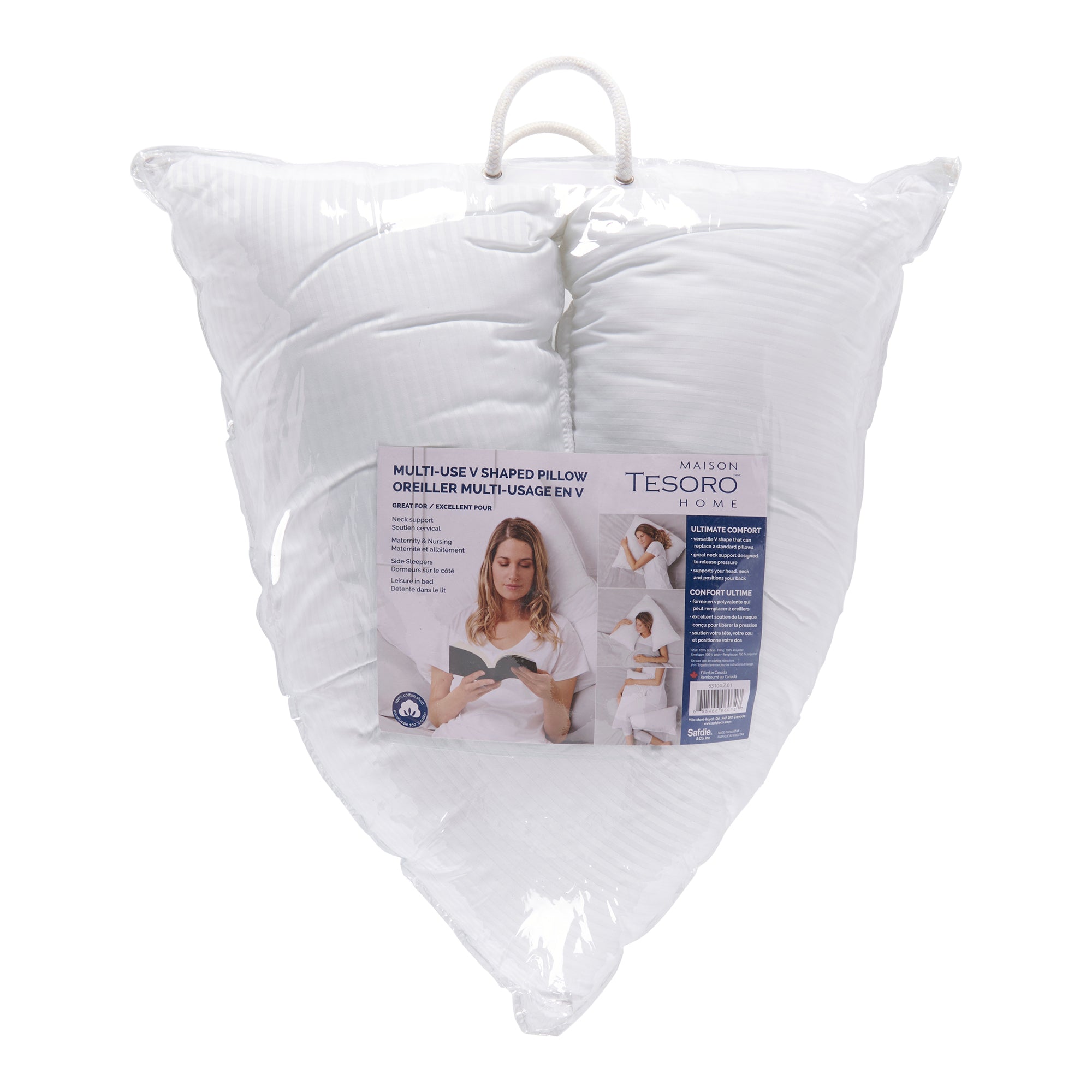Boomerang Pillow, White
