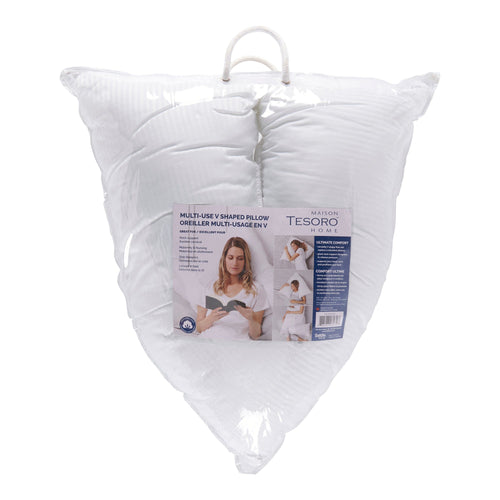 Boomerang Pillow, White