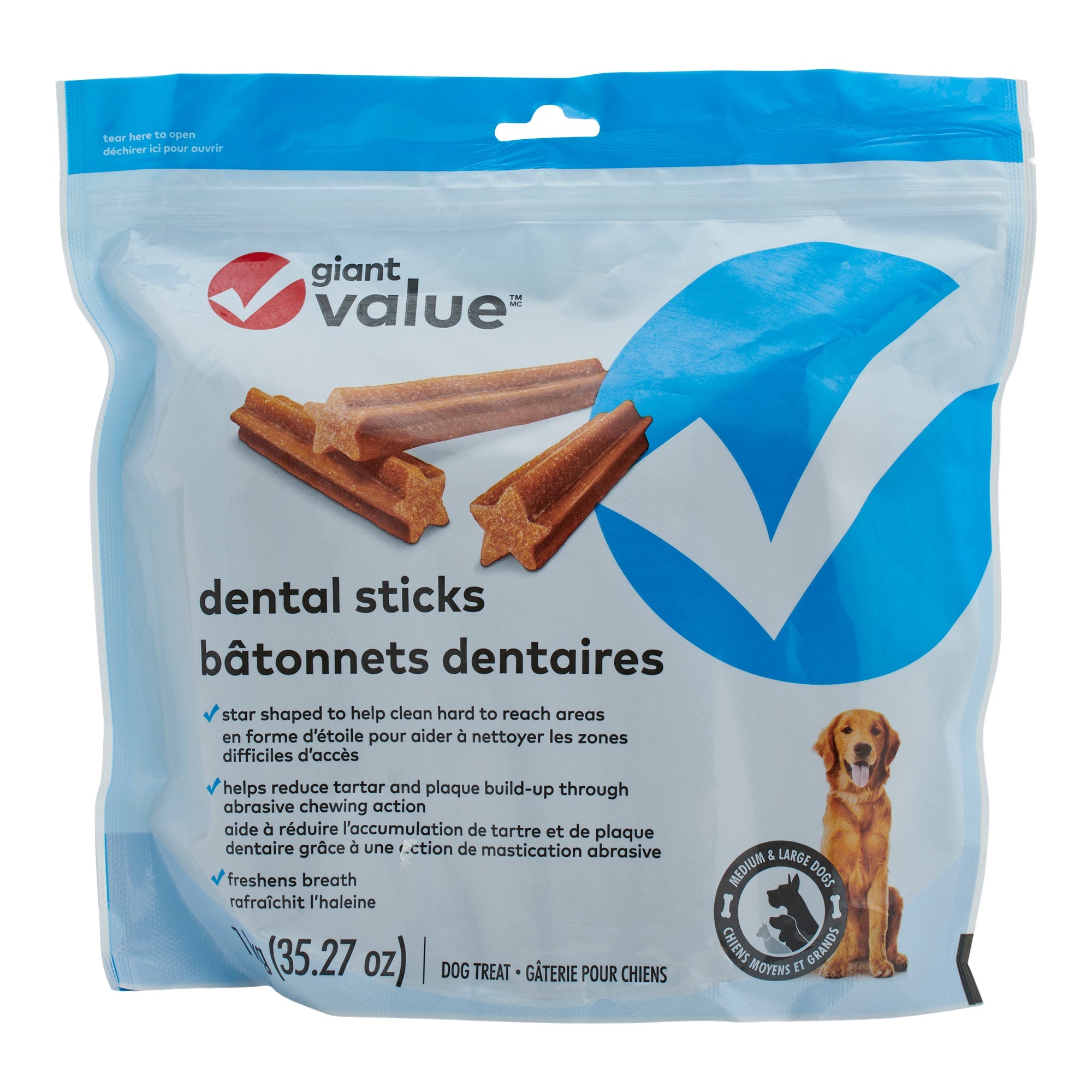 Giant Value Dog Dental Sticks, 1 kg
