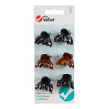 Mini pinces à cheveux araignées Giant Value - emballage de 6