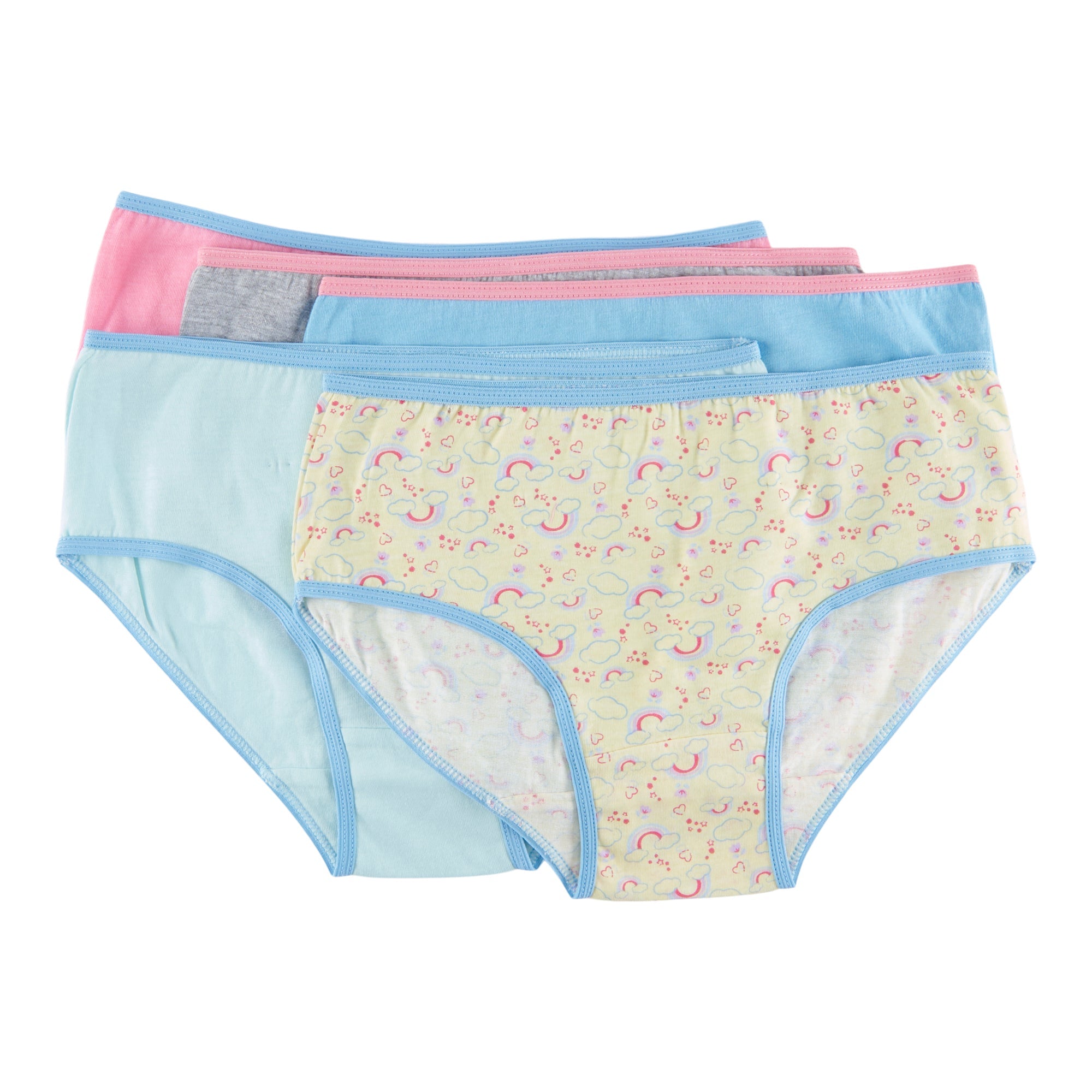 BELLA & BIRDIE Girls' Hipster Underwear, 5 Pack