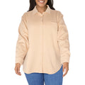 mySTYLE Women's Plus Fleece Shacket