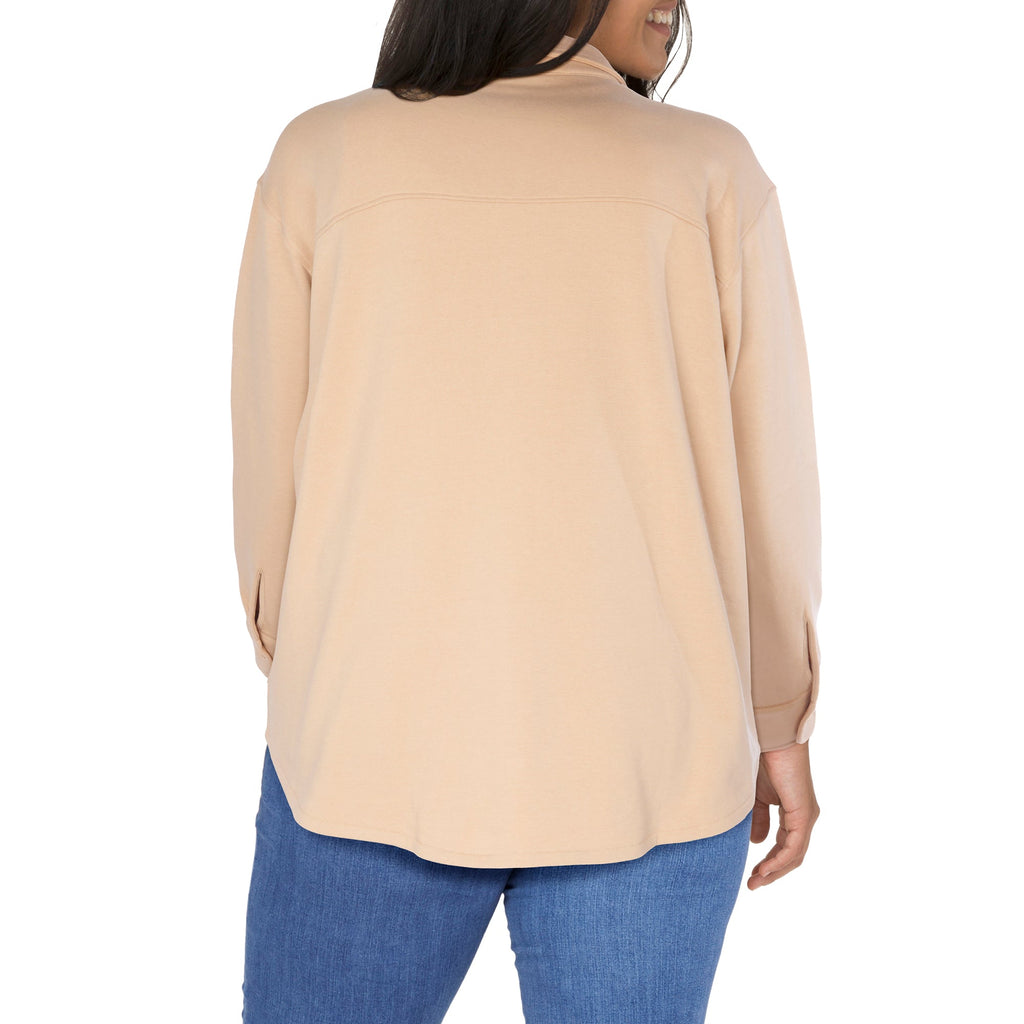 mySTYLE Women's Plus Fleece Shacket