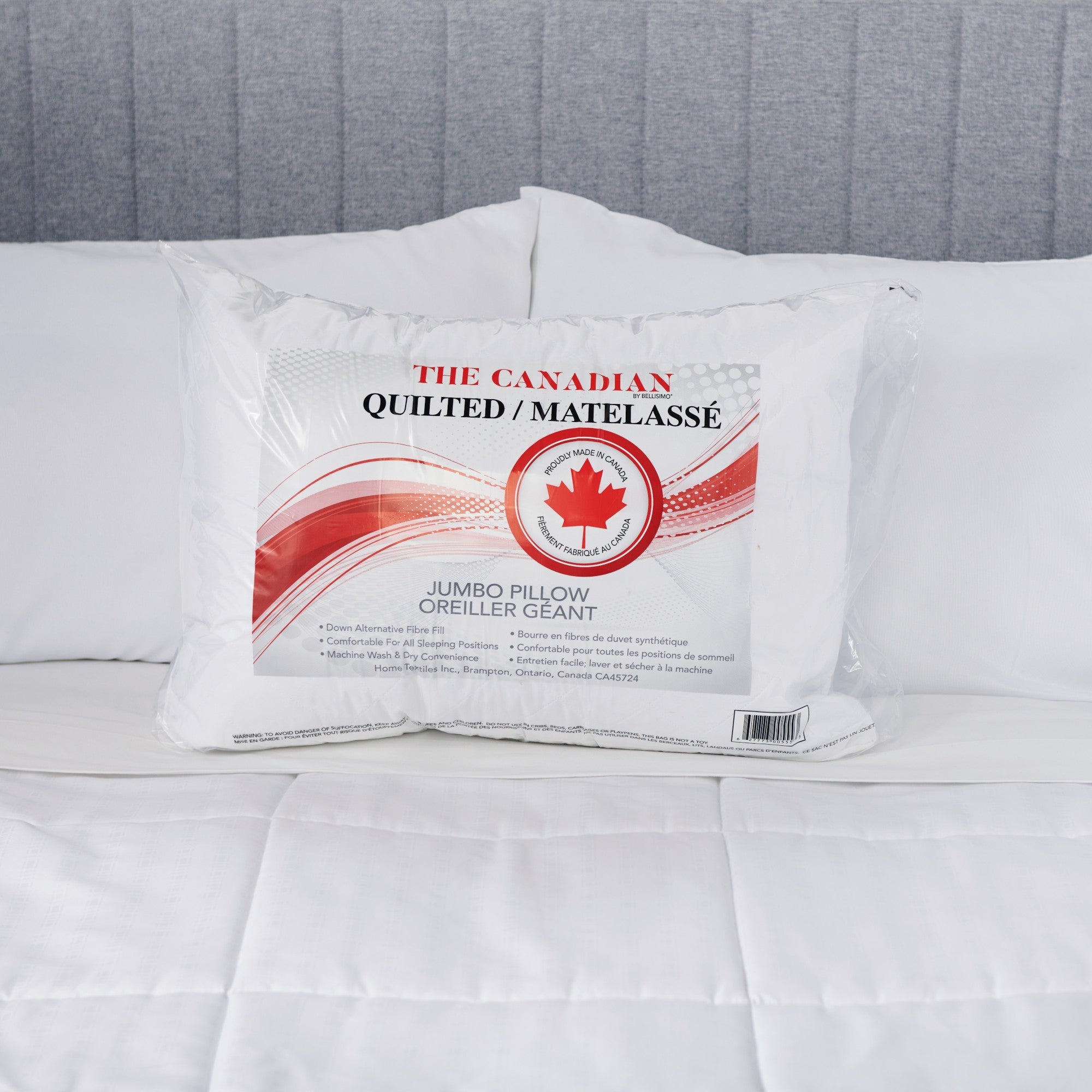 The Canadian Quilted Pillow, White