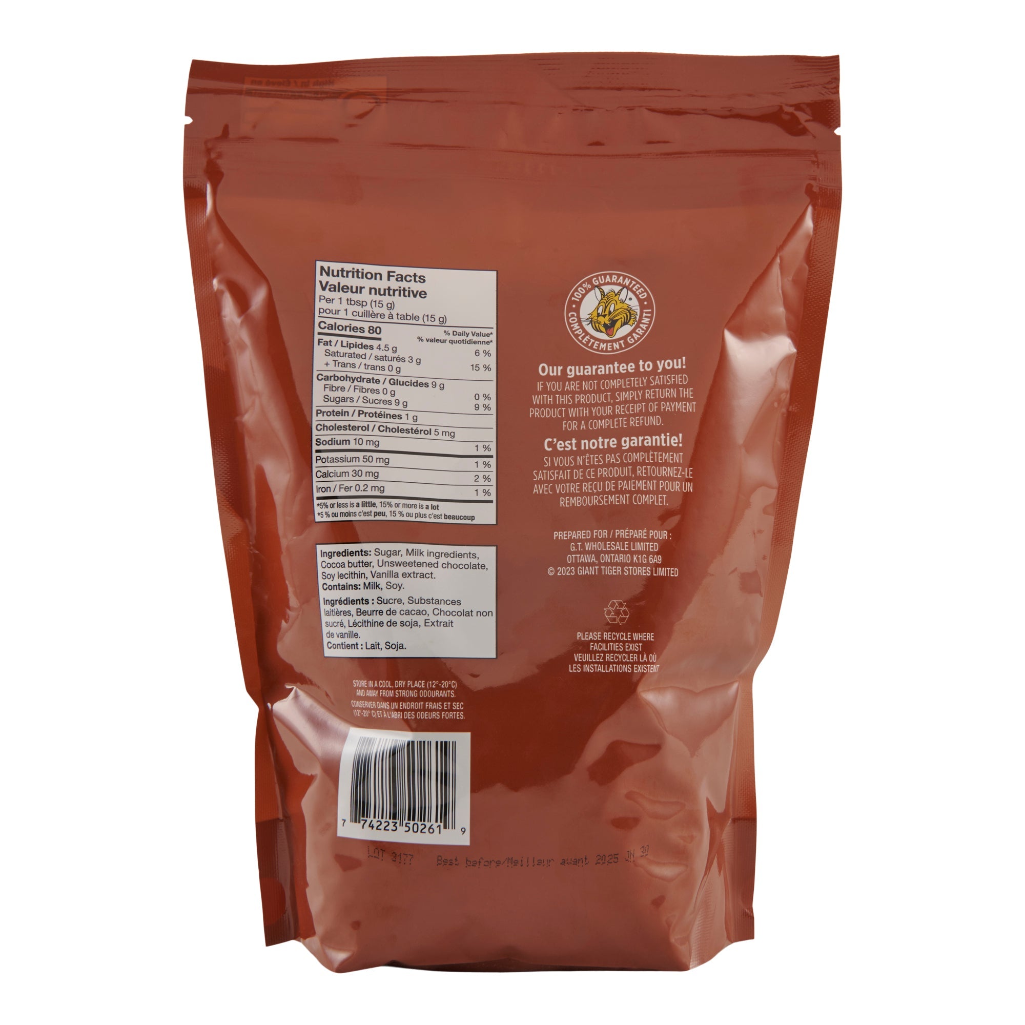 Giant Value Milk Chocolate Chips, 835 g
