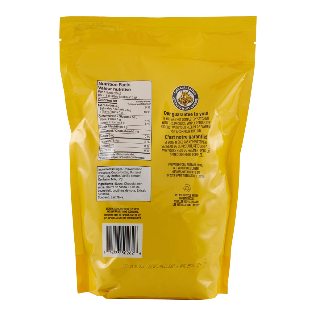 Giant Value Semi-Sweet Chocolate Chips, 925 g